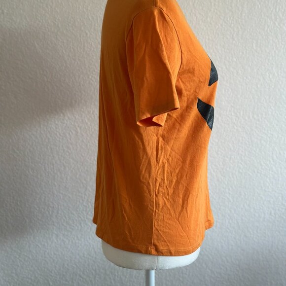 Zoe+Liv Jack O'Lantern Glitter Face Halloween T-Shirt Orange - Medium - Picture 3 of 5